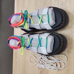 Nartilla Dr Martens Sandals Pride Rainbow Laces EU 39